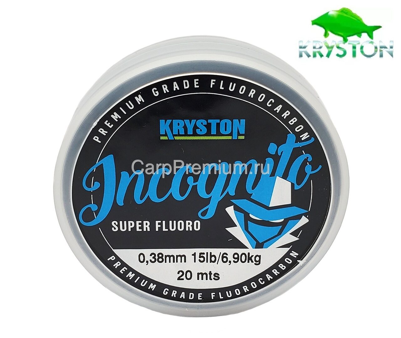 Флюорокарбоновый поводковый материал 0.38 мм Kryston (Кристон) - Incognito Fluorocarbon Hooklink 6.8 кг / 15 lb, 20 м