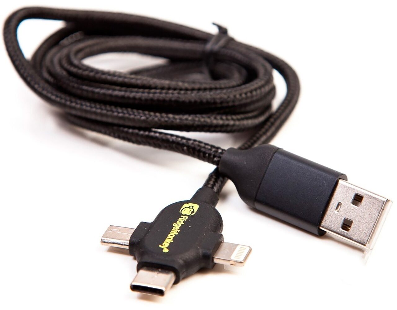 Кабель для зарядки с тремя разъемами Чёрный Ridge Monkey (Ридж Манки) - Vault USB-A to Multi Out Cable, 1 м