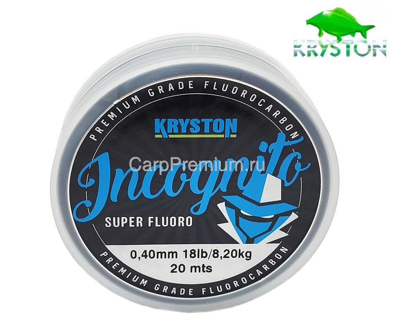 Флюорокарбоновый поводковый материал 0.40 мм Kryston (Кристон) - Incognito Fluorocarbon Hooklink 8.16 кг / 18 lb, 20 м