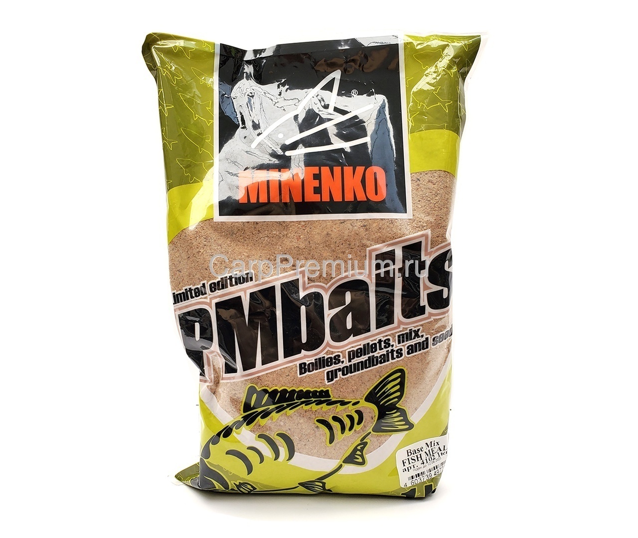 Базовый микс для изготовления бойлов Рыбная Мука Minenko (Миненко) -  PMbaits Base Mix Fish Meal, 1 кг