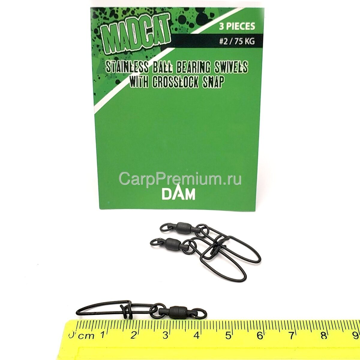 DAM Madcat Snaps with swivel Stainless Ball Bearing Swivel with