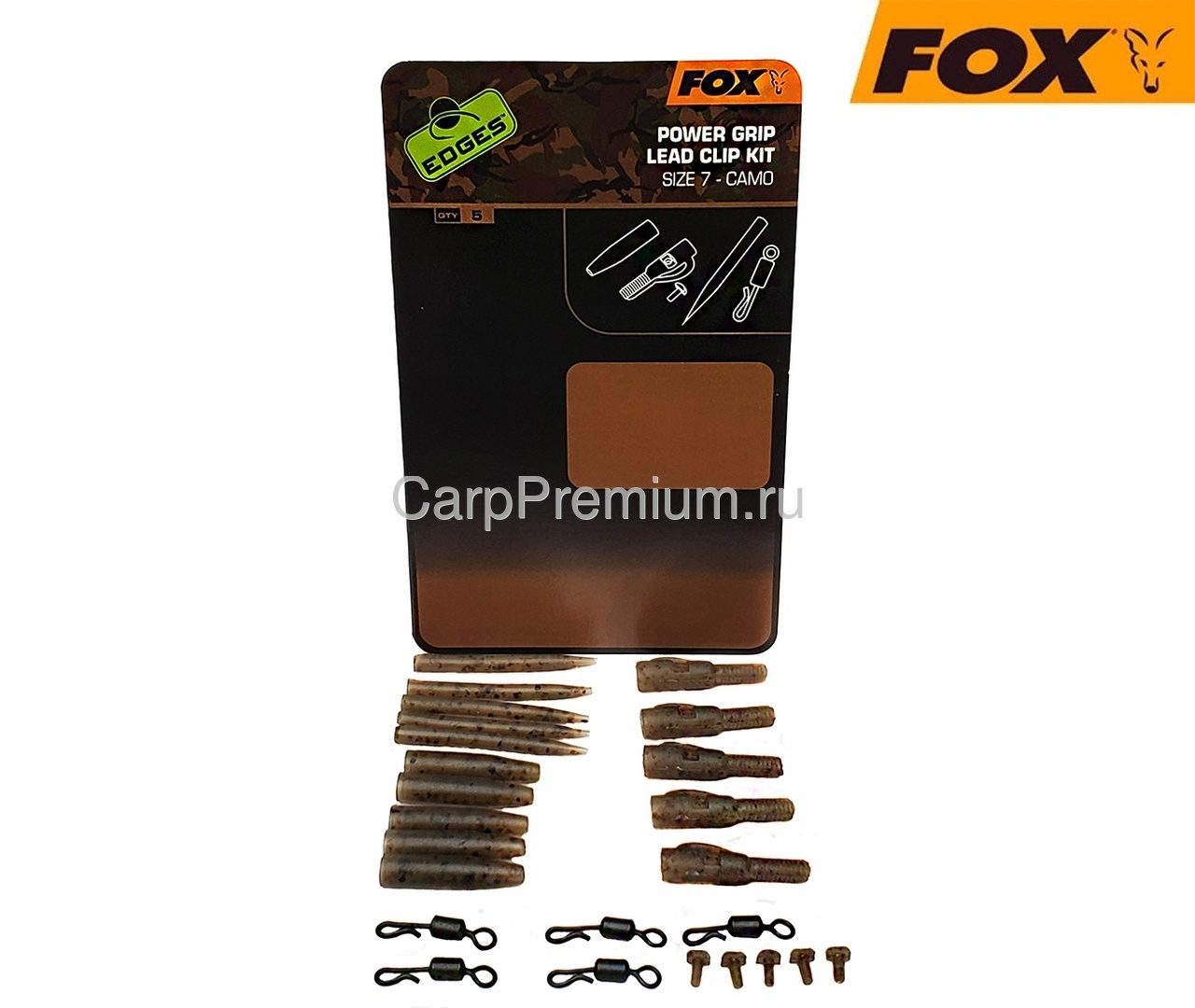 Clips Plomb Fox Edges CAC807 - Lot De 10, Taille 7, Couleur Camouflage, Pour Pêche à La Carpe Avec émerillons - 8