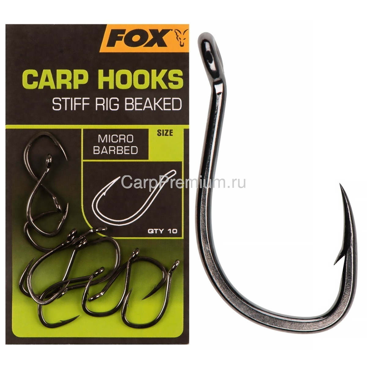 Крючки карповые с загнутым внутрь жалом Fox (Фокс) - Stiff Rig Beaked ...