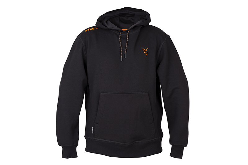 Fox Collection Black Orange Hoodie Small S