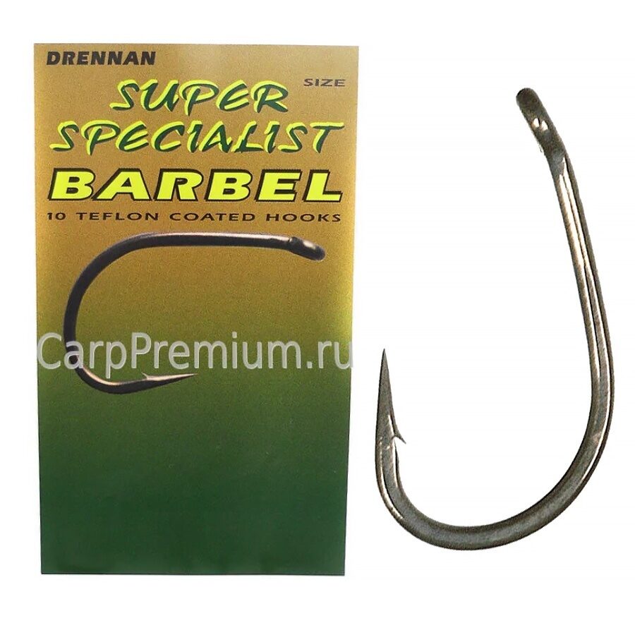 Крючки Drennan (Дреннан) - Super Specialist Barbel Hooks, Размер 4, 10 шт