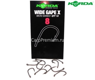 Карповые крючки Korda (Корда) - Wide Gape X, Размер 8, 10 шт