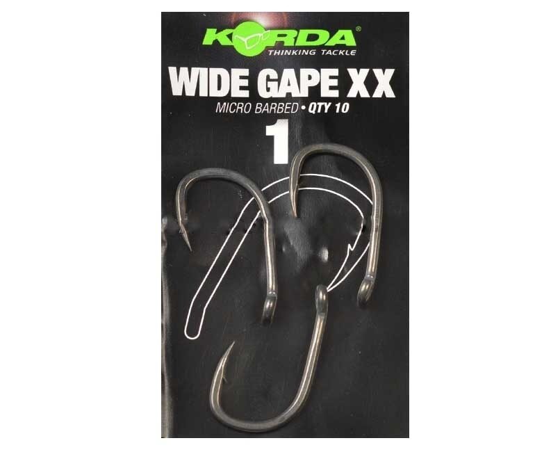 Карповые крючки Korda (Корда) - Wide Gape XX, Размер 1, 10 шт