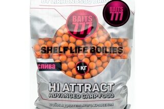 Тонущие бойлы 24 мм Слива 777 Baits (Лихоносовы) - Likhonosov Original Shelf Life Boilies Plum, 1 кг