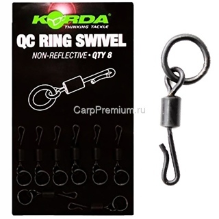 Вертлюг - быстросъемный с кольцом Korda (Корда) - Kwik Change Swivel with Ring, Размер 11, 8 шт