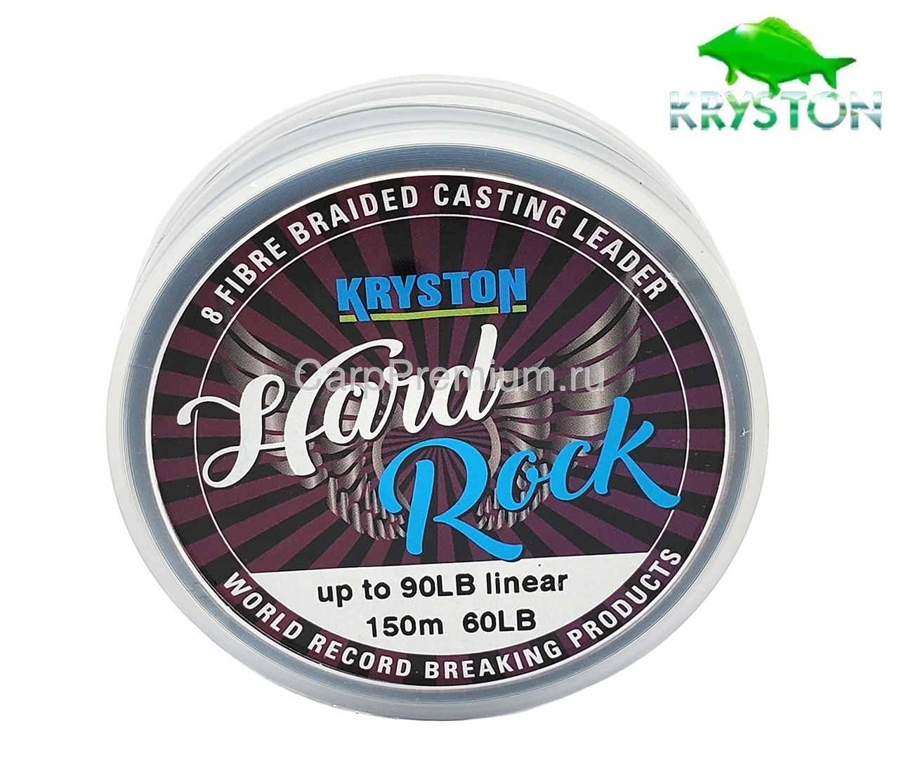Поводковый материал плетенный (шок-лидер) Kryston (Кристон) - Hard Rock Braided Casting Leader 60lb, 150 м