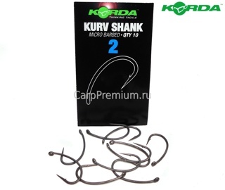 Карповые крючки Korda (Корда) - Kurv Shank, Размер 2, 10 шт