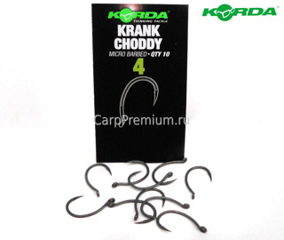 Крючки карповые Korda (Корда) - Krank Choddy, Размер 4, 10 шт