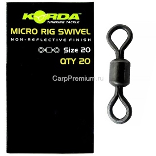 Вертлюг Микро Korda (Корда) - Micro Rig Swivel, 20 шт