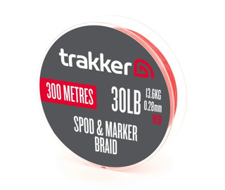 Плетеный шнур 0.28 мм Красный Trakker (Траккер) - Spod Marker Braid Red 30lb / 13.6 кг, 300 м