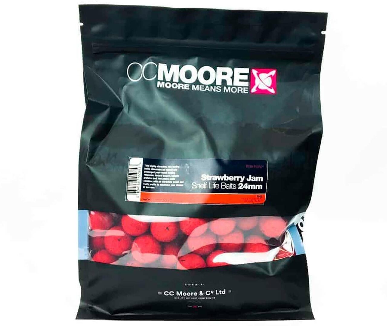 Бойлы Клубничный джем 24 мм CCMoore (СС Мур) - Strawberry Jam Shelf Life, 1 кг