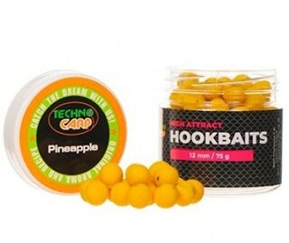 Бойлы насадочные тонущие 12 мм Ананас Texnokarp (ТехноКарп) - HookBaits Pineapple, 75 г