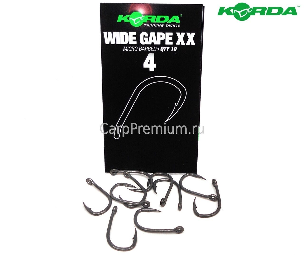 Карповые крючки Korda (Корда) - Wide Gape XX, Размер 4, 10 шт