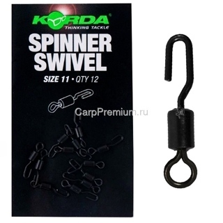 Вертлюг - быстросъемный Korda (Корда) - Spinner Swivels, Размер 11, 12 шт