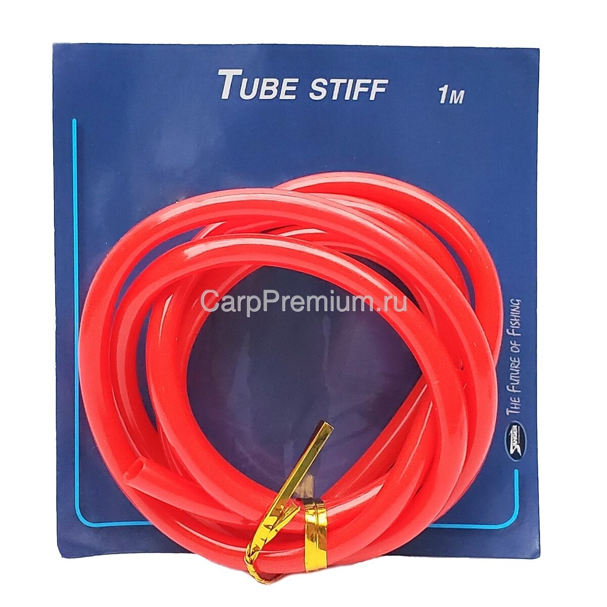 Трубка для изготовления поводков средней жесткости Красная Aquantic (Аквантик) - Semi-Stiff Tube Red, 1 м
