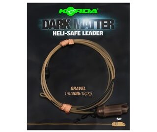 Готовый монтаж для оснастки Вертолет Гравий 100 см Korda (Корда) - Dark Matter Leader Heli Safe Gravel 18.1 кг / 40 lb, 1 шт