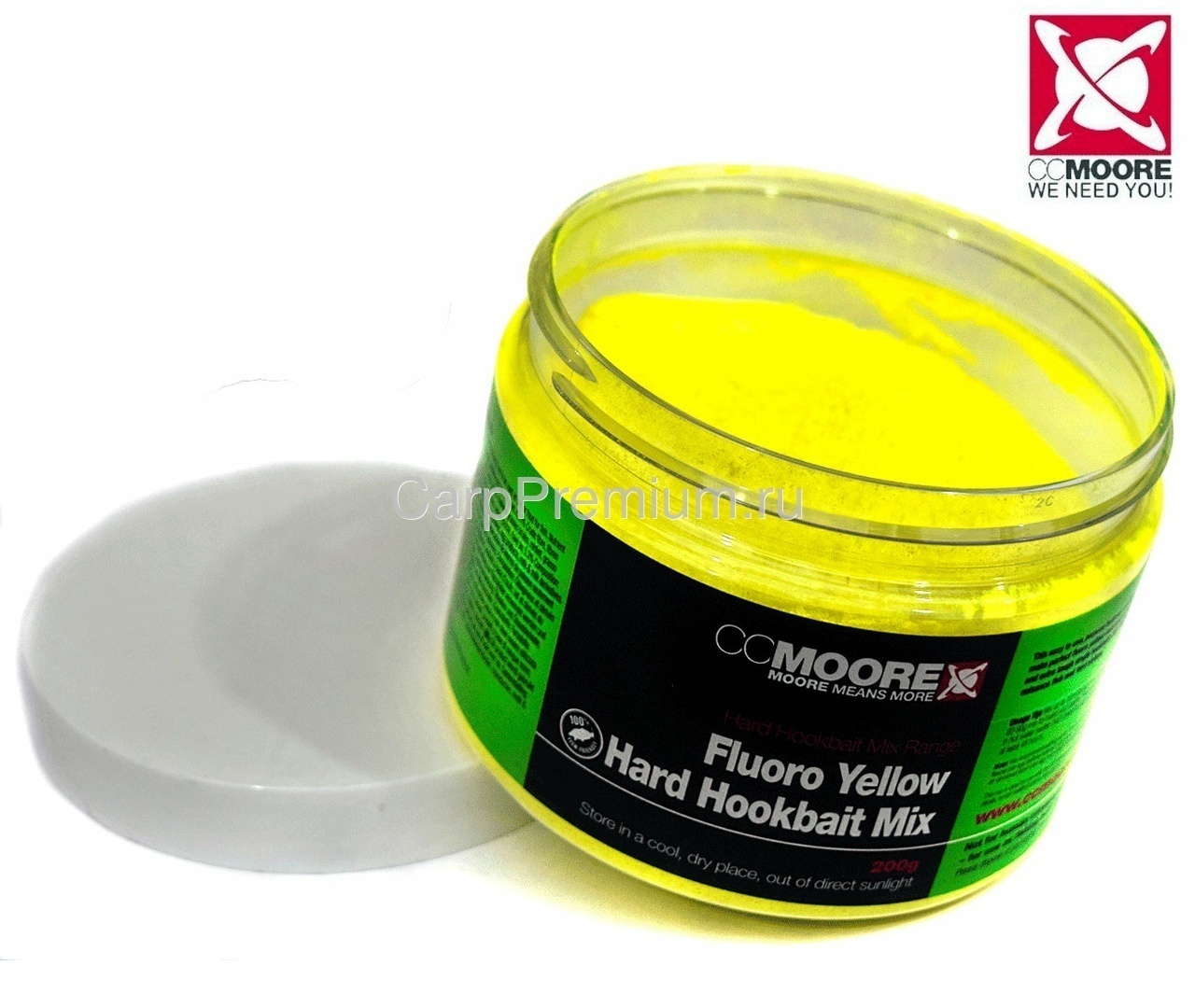 Микс для изготовления насадочных бойлов Ярко - Желтый CCMoore (СС Мур) - Fluoro Yellow Hard Hookbait Mix, 200 г
