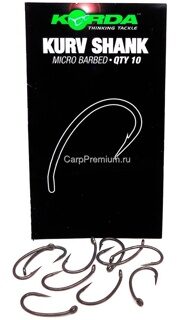 Карповые крючки Korda (Корда) - Kurv Shank, Размер 1, 10 шт