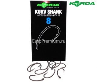 Карповые крючки Korda (Корда) - Kurv Shank, Размер 8, 10 шт