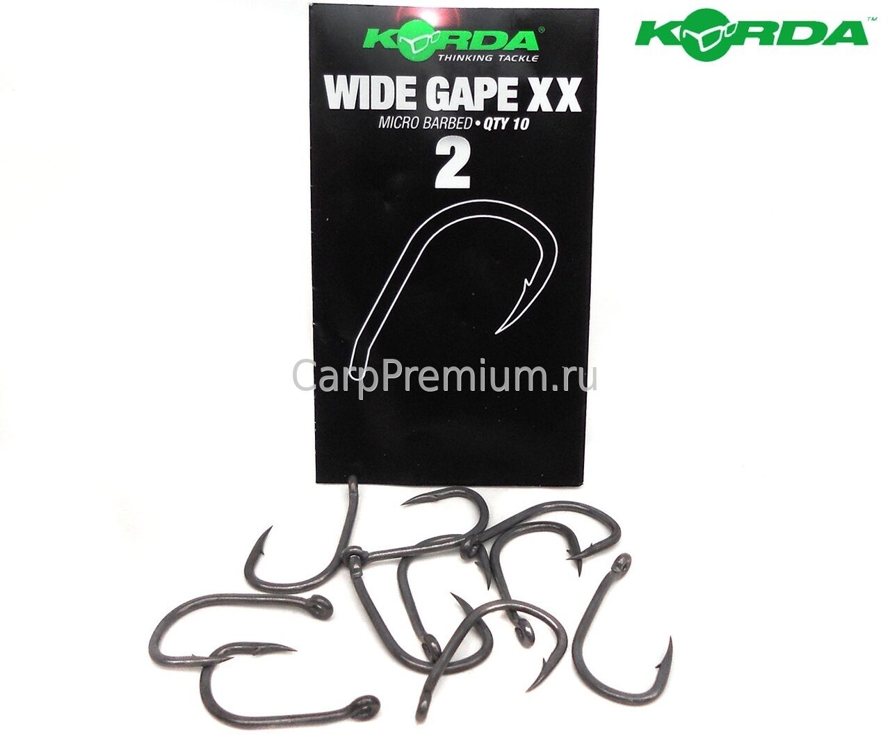 Карповые крючки Korda (Корда) - Wide Gape XX, Размер 2, 10 шт