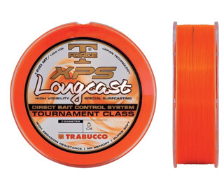 Леска карповая 0.307 мм Оранжевая Trabucco (Трабукко) - T-Force XPS Long Cast Fluo, 1200 м