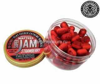 Бойлы нейтральной плавучести 10 x 13 мм Клубника FFEM Baits (ФФЕМ Бейтс) - Jam Wafters Strawberry