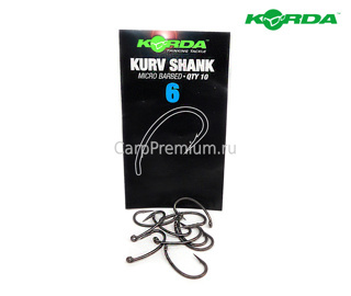 Карповые крючки Korda (Корда) - Kurv Shank, Размер 6, 10 шт