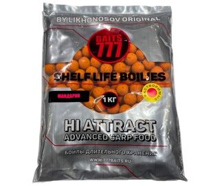 Бойлы Растворимые (Пылящие) 20 мм Мандарин 777 Baits (Лихоносовы) - Likhonosov Tangerine Soluble, 1 кг