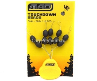 Стопорные бусины утяжеленные Овальные 8 мм MadCat - Touchdown Beads - Oval, 10 шт