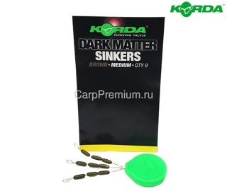 Огрузка для поводка Средняя Коричневая Korda (Корда) - Sinkers Medium Brown, 9 шт