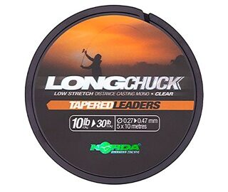 Шок-лидер Конический 0.27-0.47 мм Korda (Корда) - Long Chuck Tapered Leaders 10-30 lb, 5 шт х 10 м