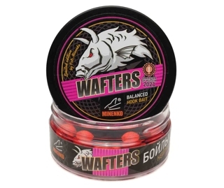 Бойлы нейтральной плавучести 12 мм Клубника Minenko (Миненко) - Wafters Pro Fluo Strawberry, 70 г