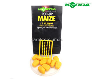 Искусственная плавающая крупная кукуруза Фрукты Желтая Korda (Корда) - Pop-Up Maize IB Flavour, 10 шт