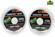 Поводковый материал в жесткой оплетке Зеленый 6.8 кг Fox (Фокс) - EDGES Camotex Stiff Light Camo 15lb, 20 м
