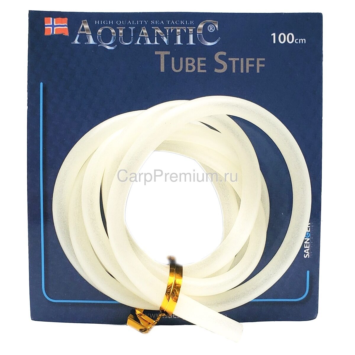 Трубка для изготовления поводков средней жесткости Белая Aquantic (Аквантик) - Semi-Stiff Tube Luminos Fluo, 1 м