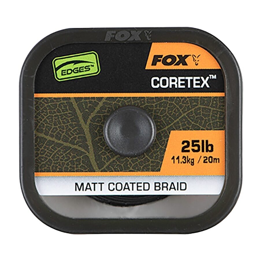 Поводковый материал плетеный Зеленый Fox (Фокс) - Edges Naturals Coretex 25 lb / 11.3 кг, 20 м