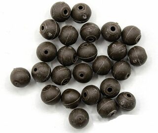 Бусины резиновые многофункциональные 4 мм Коричневые Korda (Корда) - Safe Zone Rubber Bead Brown, 25 шт