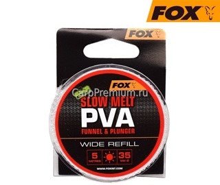 Сетка ПВА запасная медленно растворимая 35 мм Fox (Фокс) - Edges PVA Mesh Slow Melt Refills Wide, 5 м