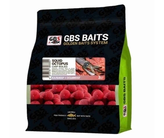 Бойлы тонущие 20 мм Кальмар / Осьминог GBS - Baits Squid and Octopus, 3 кг