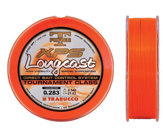 Леска карповая 0.283 мм Оранжевая Trabucco (Трабукко) - T-Force XPS Long Cast Fluo, 1200 м