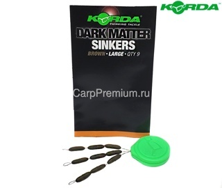 Огрузка для поводка Korda (Корда) - Sinkers Large Gravel Brown, 9 шт