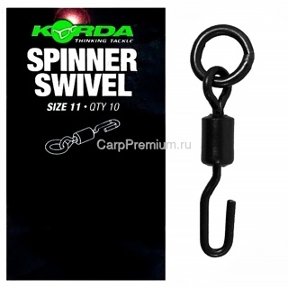 Вертлюг - быстросъемный с кольцом Korda (Корда) - Spinner Swivel, 10 шт