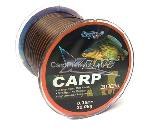 Леска карповая тонущая 0.35 мм BoyaBY - Carp XLint 4 Tone Camo Matt Finish 22 кг, 300 м